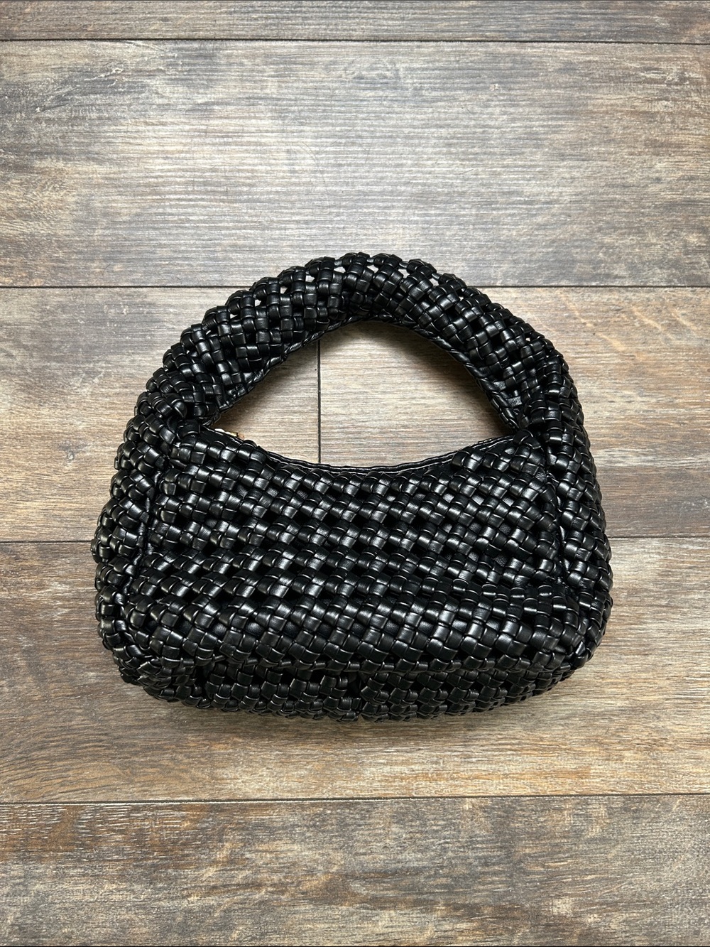 Antik Kraft Black Woven Shoulder Bag